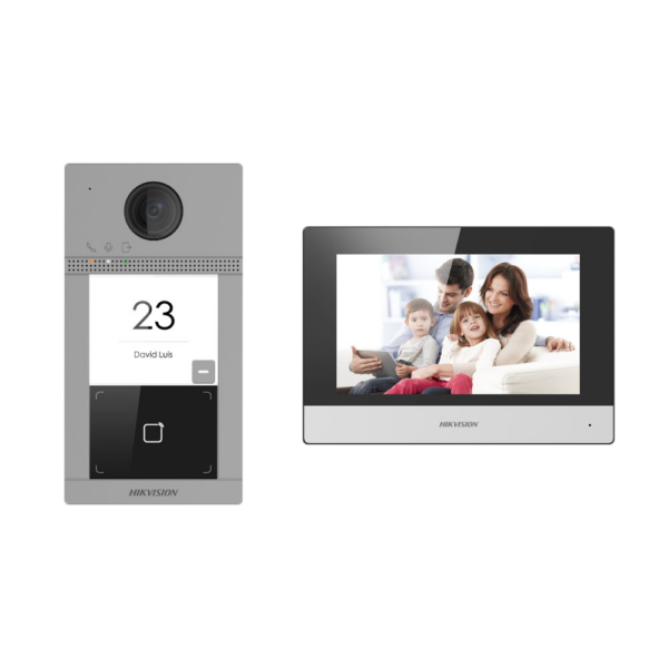 Kit Videoportero WiFi con lector de tarjetas MF I DS-KIS604-P(C)