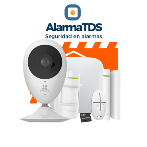 Kit Ajax de alarma para vivienda con central HUB 2 y cámara WIFI I AJ-HUB2-EZ-W