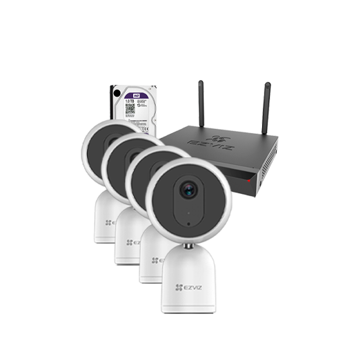 pintar Hollywood Ecología Kit 4 Cámaras de Vigilancia Wifi EZVIZ con Grabador y Disco Duro - Tienda  de Seguridad