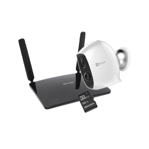 Kit de vigilancia económico con cámara y router 4G - Tienda de
