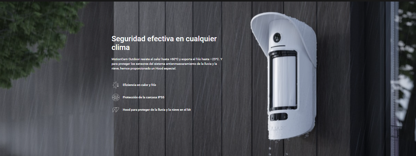 Sensor de movimiento AJAX con cámara para exteriores Ajax Motioncam Outdoor