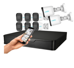 Kit 8 Cámaras de Vigilancia bullet  Uniarch con Grabador NVR I UV-KIT8-BUL