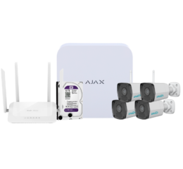 Kit 4 Cámaras  Uniarch 2MP IP de Videovigilancia  con Grabador NVR  8 canales AJAX y router I AJ-NVRKIT108B-2W