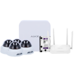 Kit 4 Cámaras  Uniview 2MP IP  con Grabador NVR  8 canales AJAX y router 4 puertos I AJ-NVRKIT108T-2W
